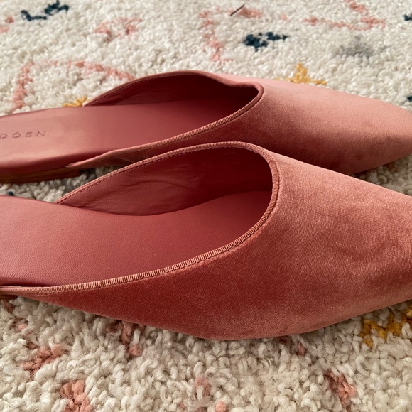 Doen Wren Rose/Blush Velvet Mules,  41, never worn - Picture 2 of 6